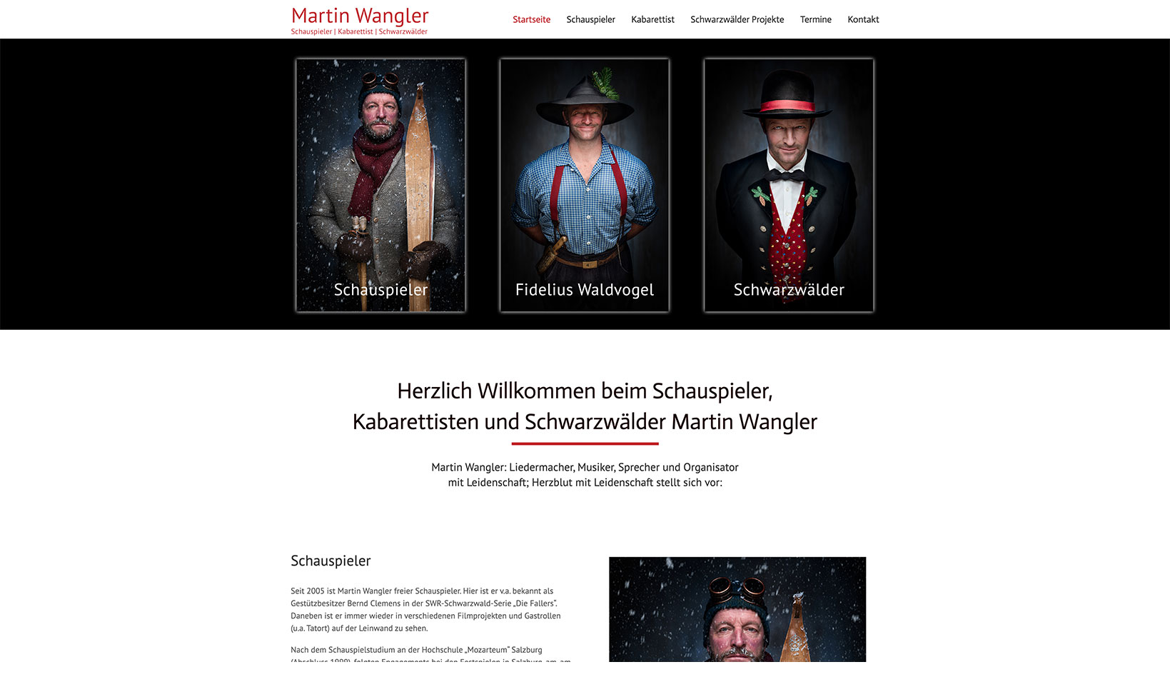 Referenz: Martin Wangler, Schauspieler und Kabarettist