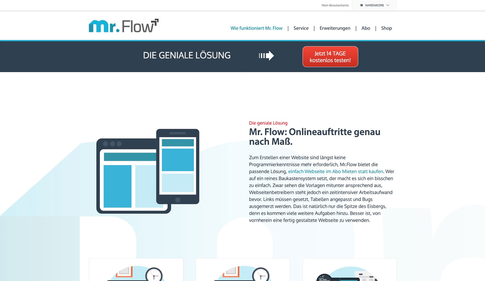 Referenz: Mr. Flow - Webseiten nach Maß