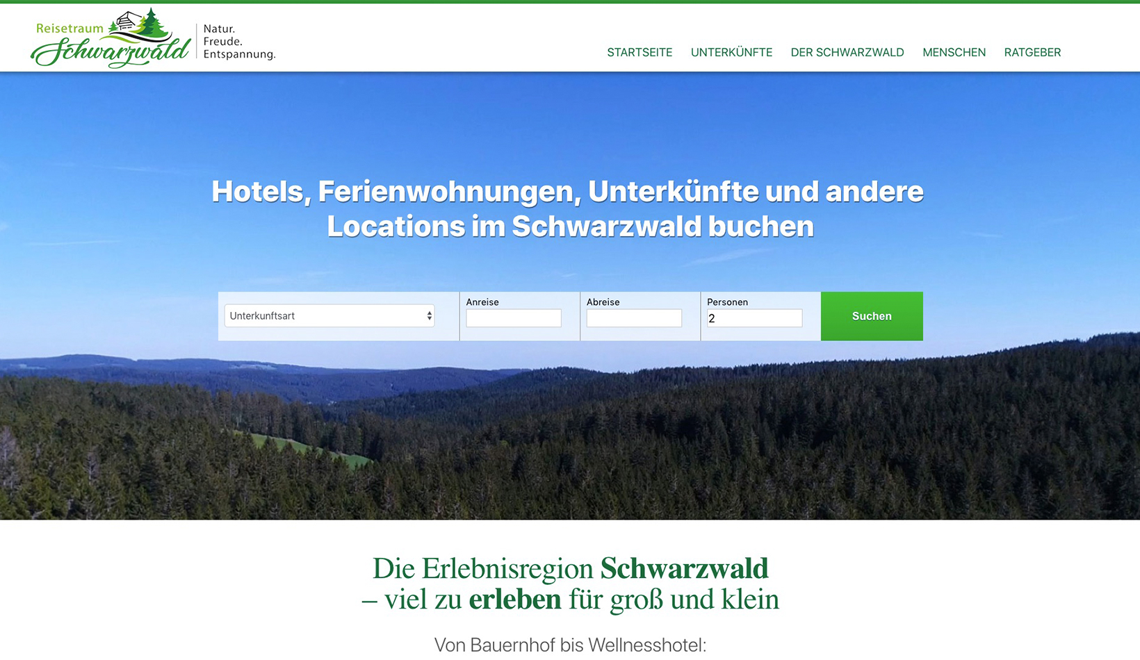 Referenz: Reiseportal aus dem Schwarzwald