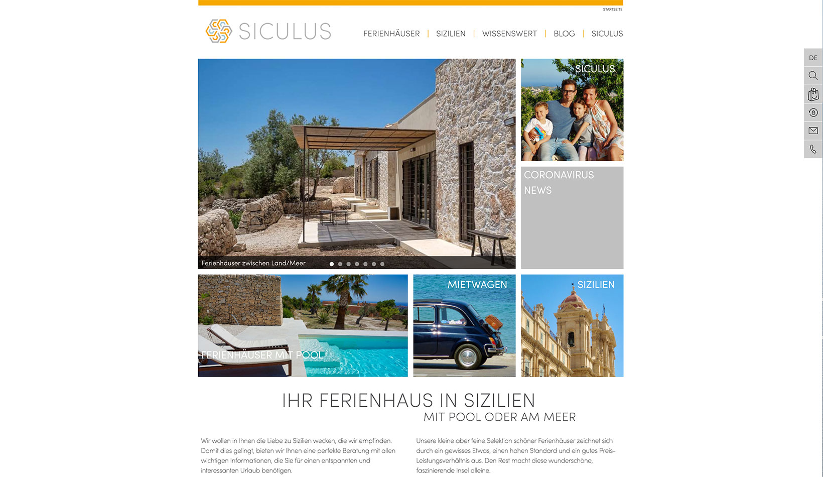 Referenz: Siculus, Italien Ferienhäuser