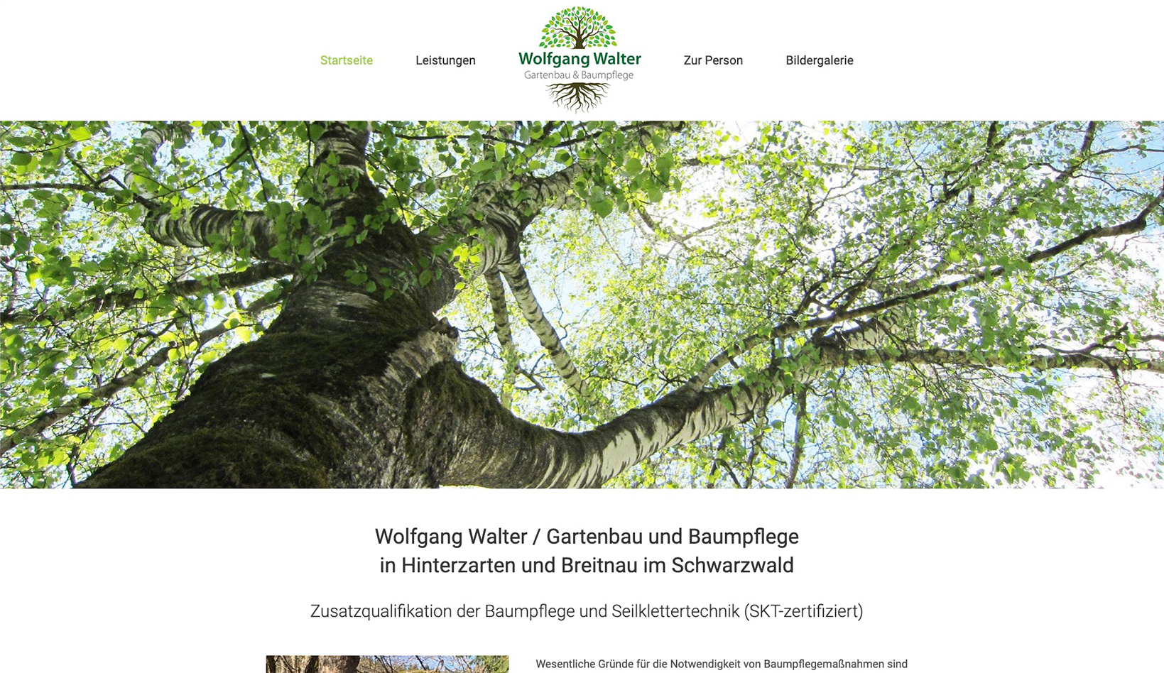 Referenz: Wolfgang Walter, Gartenbau und Baumpflege